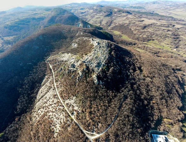 Panorama Aérien Des Ruines Ancienne Ville Thrace Perperikon Région Kardzhali — Photo