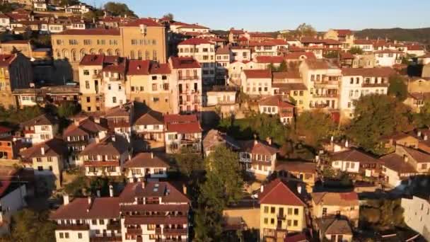 Increíble Vista Aérea Ciudad Veliko Tarnovo Bulgaria — Vídeo de stock
