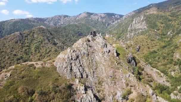 Aerial View Ruins Anevsko Kale Fortress Sopot Plovdiv Region Bulgaria — Stock Video