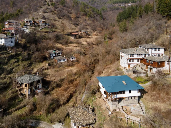 Vue Aérienne Village Kosovo Avec Des Maisons Authentiques Xixe Siècle — Photo