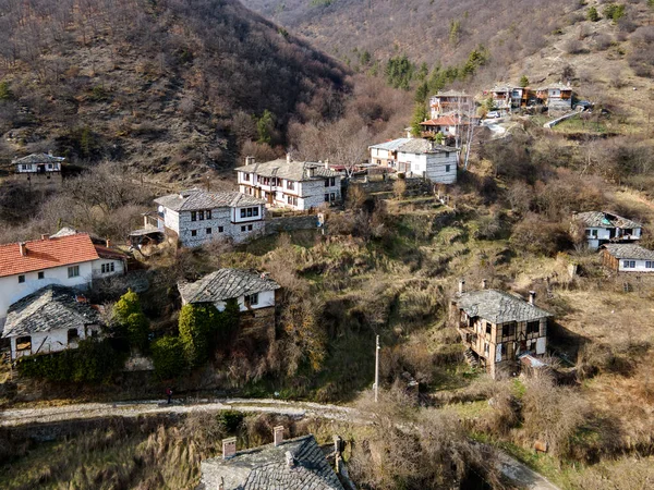 Vue Aérienne Village Kosovo Avec Des Maisons Authentiques Xixe Siècle — Photo