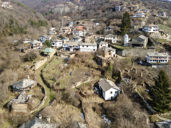 Veduta Aerea Del Villaggio Del Kosovo Con Autentiche Case Ottocentesche — Foto Stock