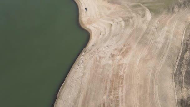 Vista Aérea Del Embalse Pyasachnik Arenisca Montaña Sredna Gora Región — Vídeo de stock