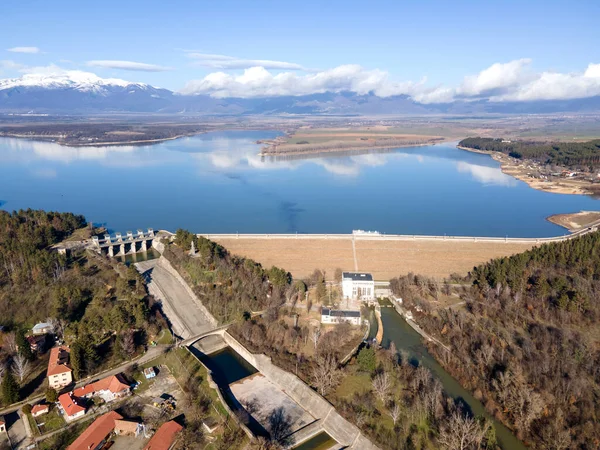 コプリンカ貯水池 スタラZagora地域 ブルガリアの空中ビュー — ストック写真