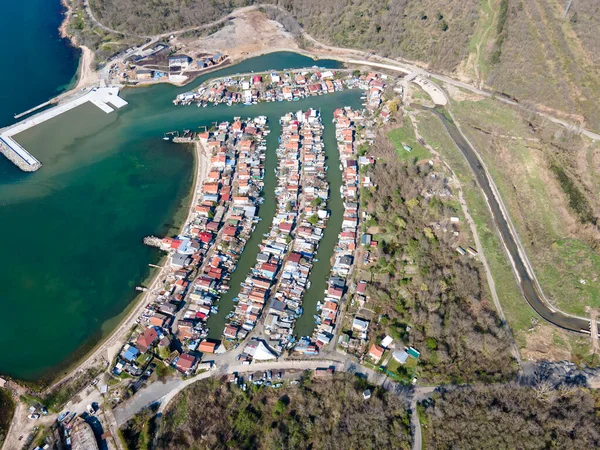 Luftaufnahme Des Fischerdorfes Ribarsko Selishte Der Nähe Der Stadt Burgas — Stockfoto