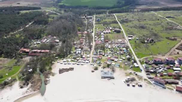 Flygfoto Över Arapya Stranden Nära Staden Tsarevo Burgas Region Bulgarien — Stockvideo