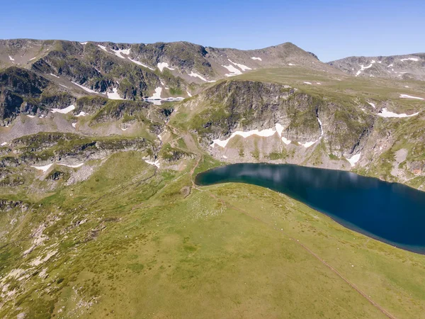 Vista Aérea Dos Sete Lagos Rila Montanha Rila Região Kyustendil — Fotografia de Stock