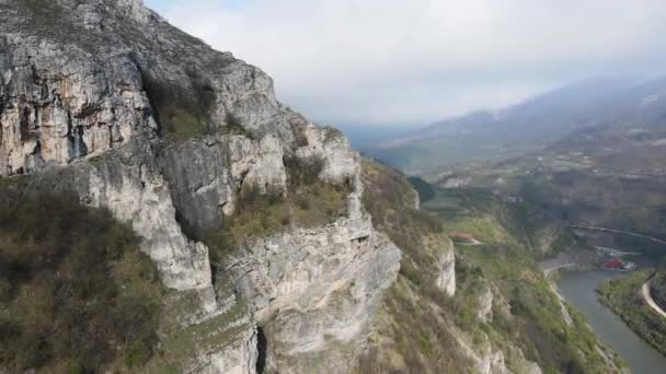 Flygfoto Över Lakatnik Rocks Vid Iskar River Gorge Balkanbergen Bulgarien — Stockvideo