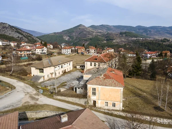 Αεροφωτογραφία Του Χωριού Hvoyna Smolyan Region Βουλγαρία — Φωτογραφία Αρχείου