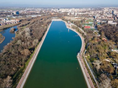 Bulgaristan 'ın Filibe kentindeki Kürek Mekanı' nın şaşırtıcı hava manzarası