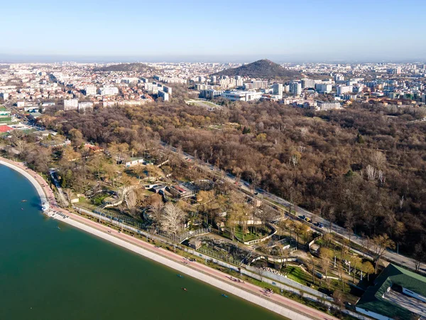 Amazing Aerial view of Rowing Venue in city of Plovdiv, Bulgaria