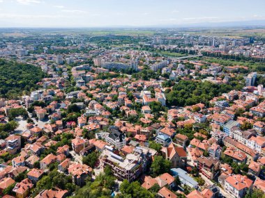 Bulgaristan 'ın Filibe kentinin şaşırtıcı hava manzarası