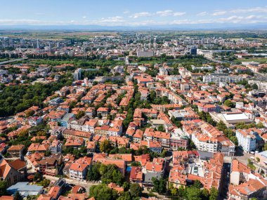Bulgaristan 'ın Filibe kentinin şaşırtıcı hava manzarası