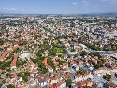 Bulgaristan 'ın Filibe kentinin şaşırtıcı hava manzarası