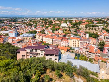 Bulgaristan 'ın Filibe kentinin şaşırtıcı hava manzarası
