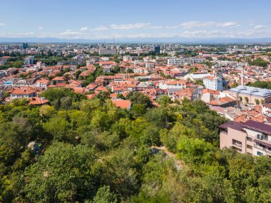 Bulgaristan 'ın Filibe kentinin şaşırtıcı hava manzarası