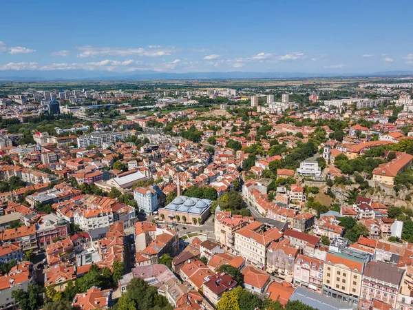 Csodálatos Légi Kilátás Központjában Plovdiv Bulgária — Stock Fotó