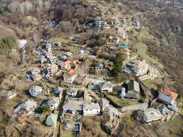 Vista Aérea Aldea Kosovo Con Casas Auténticas Del Siglo Xix —  Fotos de Stock