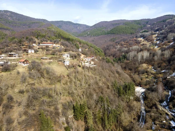 Vista Aérea Aldea Kosovo Con Casas Auténticas Del Siglo Xix —  Fotos de Stock