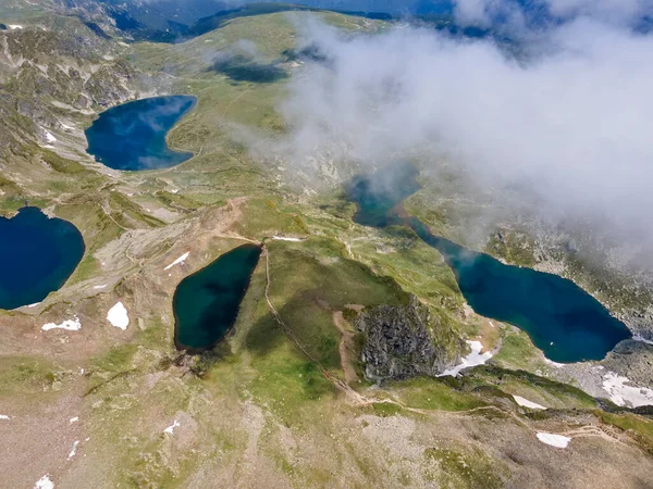 Incredibile Vista Aerea Dei Sette Laghi Rila Montagna Rila Bulgaria — Foto Stock