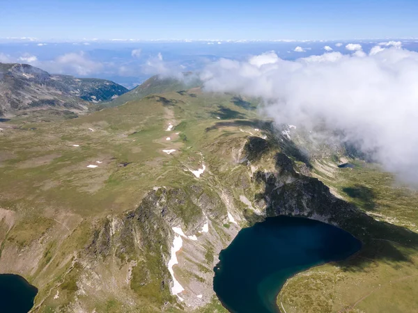 Amazing Aerial View Seven Rila Lakes Rila Mountain Bulgaria — Stok Foto