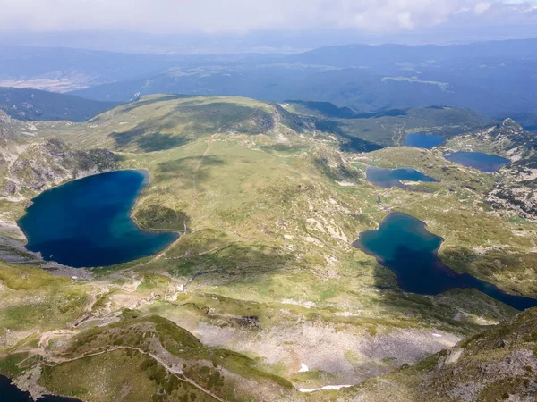 Yedi Rila Gölü Rila Dağı Bulgaristan Şaşırtıcı Hava Manzarası — Stok fotoğraf