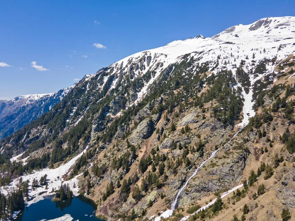 Vista Aérea Del Lago Suhoto Lago Seco Montaña Rila Región —  Fotos de Stock