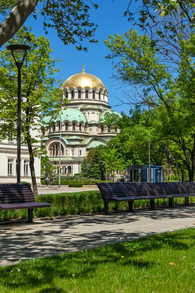 Sofia Bulgarien Maj 2021 Fantastisk Utsikt Över Katedralen Saint Alexander — Stockfoto