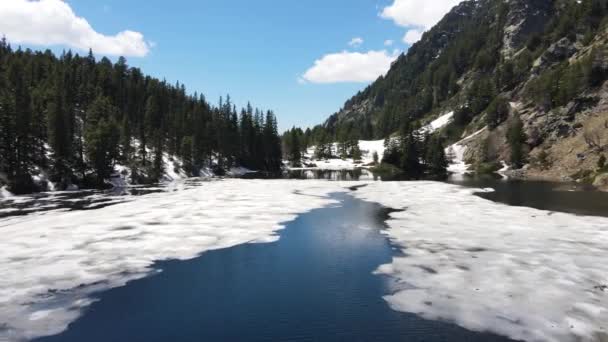 Luftaufnahme Des Suhoto Sees Der Trockene See Rila Gebirge Kyustendil — Stockvideo