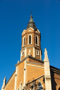 RUSE, BULGARIA - 2 Kasım 2020: Bulgaristan 'ın Ruse kentindeki Cross Katolik Kilisesi' nden St. Paul 's