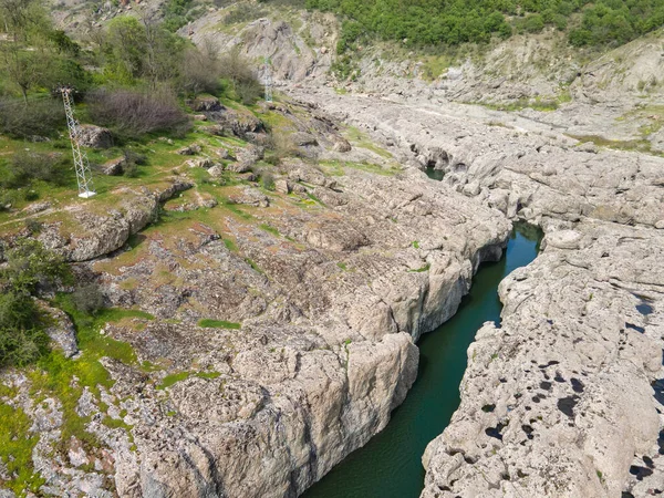 Flygfoto Över Sheytan Dere Shaitan River Canyon Dammen Studen Kladenets — Stockfoto