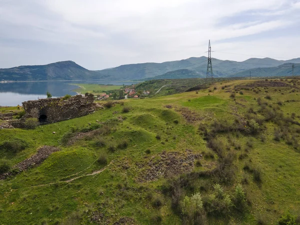 Aerial View Ruins Ancient Vishegrad Fortress Southern Coast Studen Kladenets — Stock Photo, Image