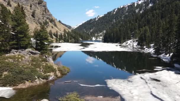 Vue Aérienne Lac Suhoto Lac Sec Montagne Rila Région Kyustendil — Video