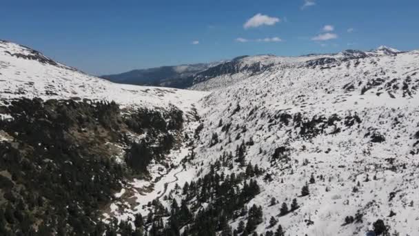 Pemandangan Udara Gunung Rila Dekat Danau Suhoto Danau Kering Wilayah — Stok Video