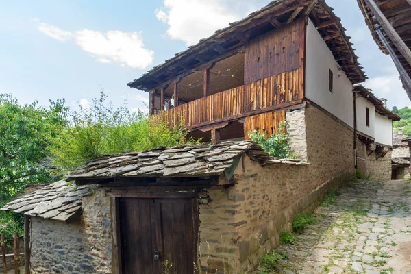 Aldeia Kovachevitsa Com Autênticas Casas Século Xix Região Blagoevgrad Bulgária — Fotografia de Stock