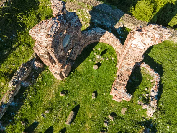 Aerial view of Elenska Basilica -Ruins of early Byzantine Christian church near town of Pirdop, Sofia Region, Bulgaria