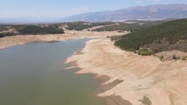 Vista Aérea Reservatório Domlyan Montanha Sredna Gora Região Plovdiv Bulgária — Vídeo de Stock