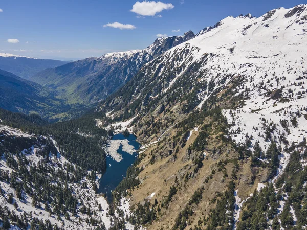 Vista Aérea Del Lago Suhoto Lago Seco Montaña Rila Región —  Fotos de Stock