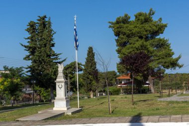 SOZOPOLI, HALKIDIKI, GREECE - 24 Haziran 2014: Sozopoli Köyü, Chalkidiki, Orta Makedonya, Yunanistan