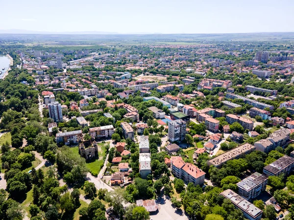 Vista Aérea Primavera Cidade Vidin Bulgária — Fotografia de Stock