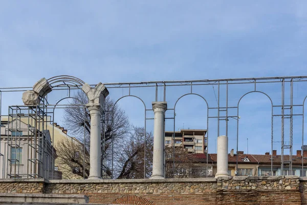 Stara Zagora Bulgaria August 2021 Ruins Antique Forum Augusta Traiana — Stock Photo, Image