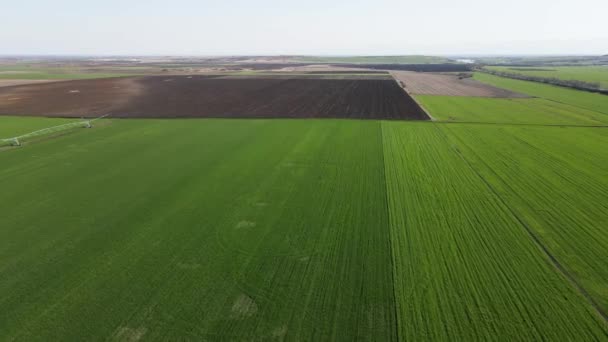 Flygfoto Spring Utsikt Över Landsbygden Nära Staden Hisarya Plovdiv Region — Stockvideo