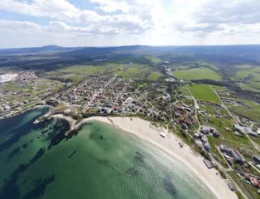 Bulgaristan 'ın Burgaz Bölgesi, Lozenets köyünün hava manzarası
