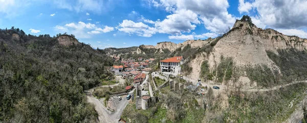 Panorama Aéreo Ciudad Histórica Melnik Región Blagoevgrad Bulgaria — Foto de Stock