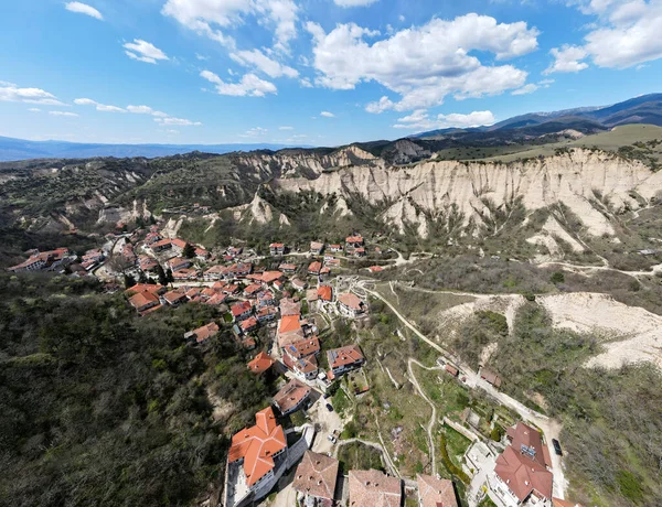 Panorama Aérien Ville Historique Melnik Région Blagoevgrad Bulgarie — Photo