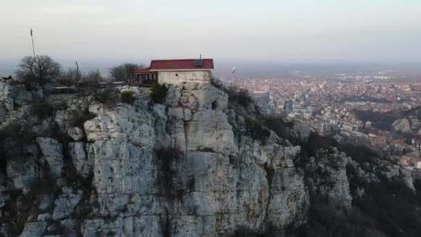 Luftaufnahme Der Kirche Des Heiligen Demetrius Von Thessaloniki Der Nähe — Stockvideo