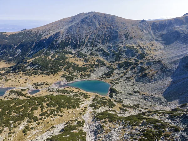 Vue Aérienne Automne Des Lacs Musalenski Montagne Rila Bulgarie — Photo
