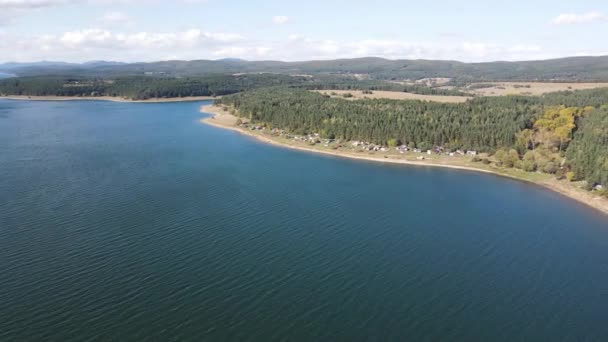 Aerial View Iskar Reservoir City Sofia Bulgaria — Stock Video