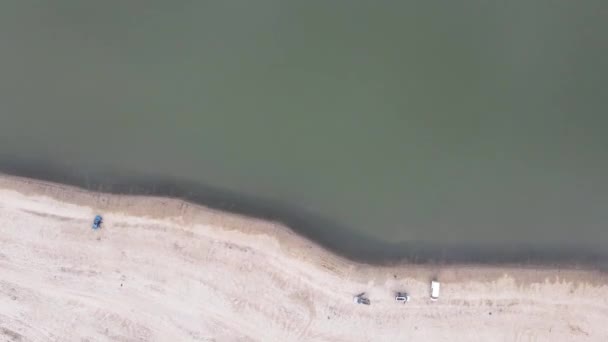 Vista Aérea Del Embalse Pyasachnik Arenisca Montaña Sredna Gora Región — Vídeos de Stock