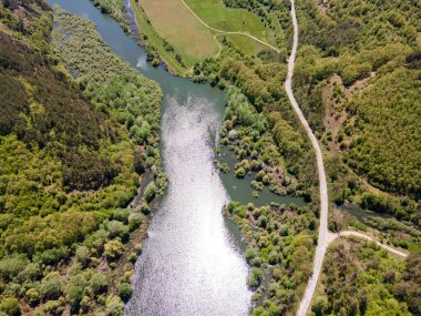 Topolnitsa Barajı 'nın hava manzarası, Sredna Gora Dağı, Bulgaristan
